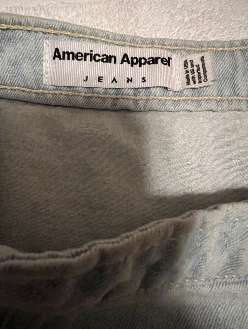 AMERICAN APPAREL denim  button front A-line skirt *Large* - Picture 8 of 10